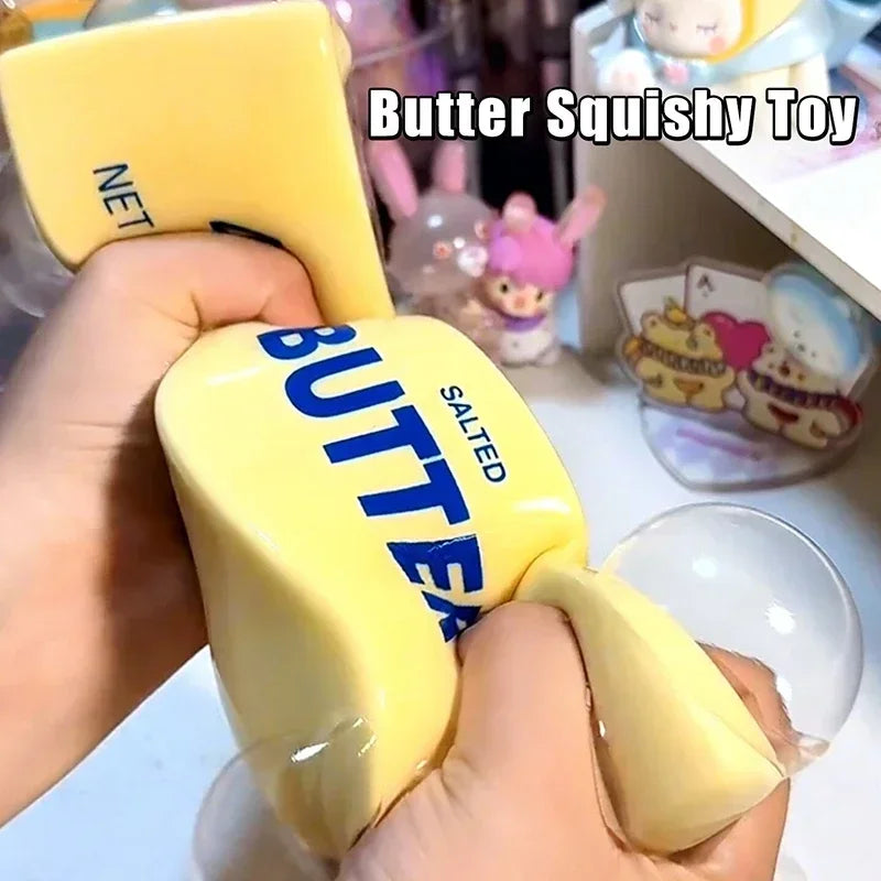 Simulated Squeeze Butter Stress-relieving-toys Squishy Fake Baozi Fun Pinch Uncompressed Fidget Toys Popular Children Favor Gift
