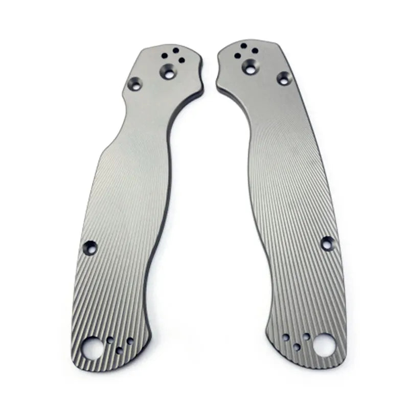 1 Pair Titanium Alloy Knife Handle Scales for Spyderco C81 Para 2 Folding Knives