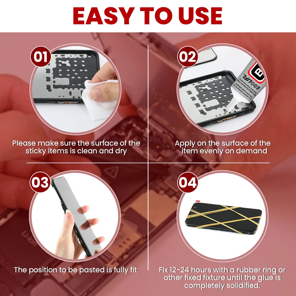 B7000 Transparent Universal mobile phones display Repair Tool Heavy Duty Black waterproof Adhesive T7000 Elastic glue T7000 for display Edge Repair of Tablets and Tablets