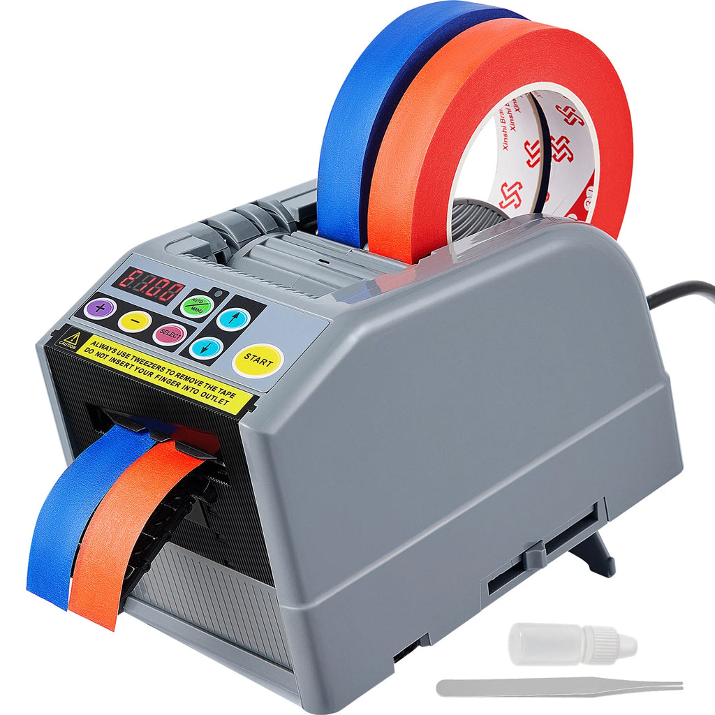 SucceBuy ZCUT-9 Automatic Tape Cutting Machine Paper Slitting Dispenser 6-60mm Adhesive ElectricTape Cutter for ProductPackaging