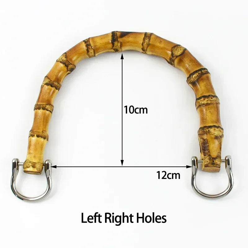 2/4Pcs Deepeel 12cm Natural Bamboo Bag Handles for Women Handbag Handle Purse Frame DIY Handmade Making Bags Replace Accessories