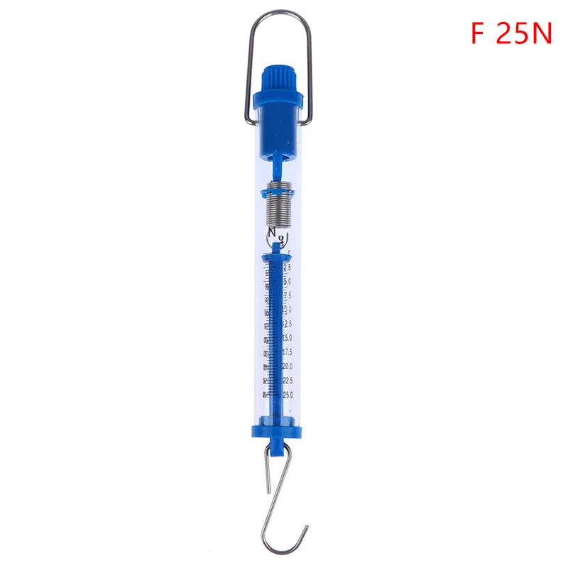 1PC Practical Newtons Spring Scale Tubular Dynamometer Plastic Transparent Body Easy Hanging For Classroom