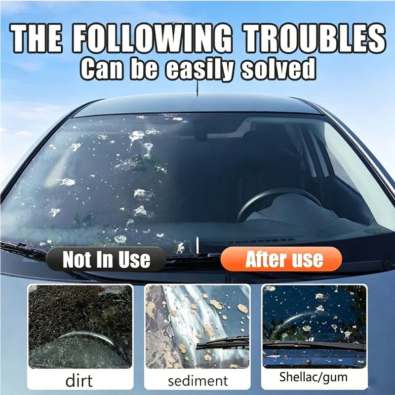 Car Windshield Glass Cleaner Polishing Kit Oil Film Oxidation Remover Paste Long Lasting Hydrophobic Water Repellent Anti Rain