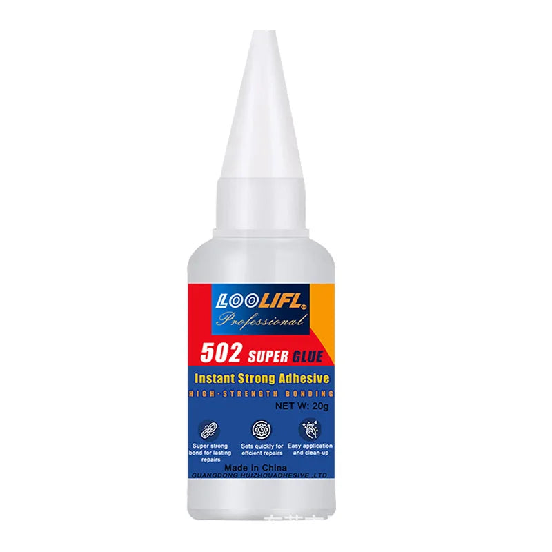 LOOLIFL High Strength 502 Super Glue Instant Glue High Temperature Resistant Adhesive For Metal Plastic PVC Strong Liquid Glue