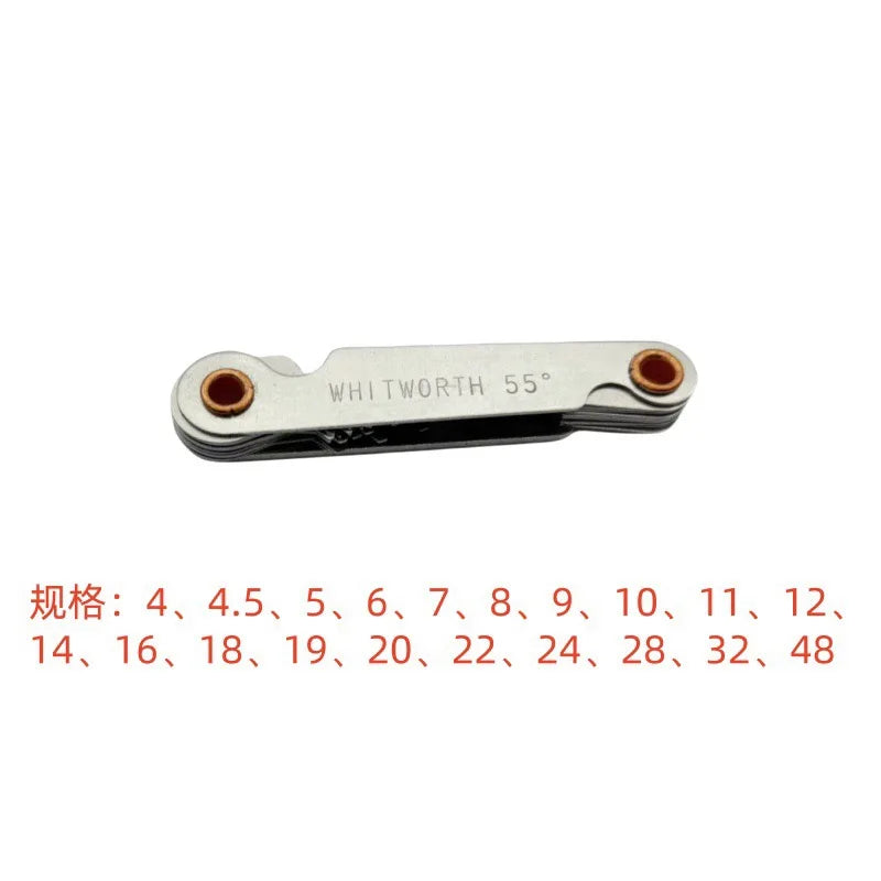 60/55 Degree Metric Inch Thread Plug Gauge Gear Tooth Screw Pitch Gauges Measuring Center Metrisch Thread Measurement Tools