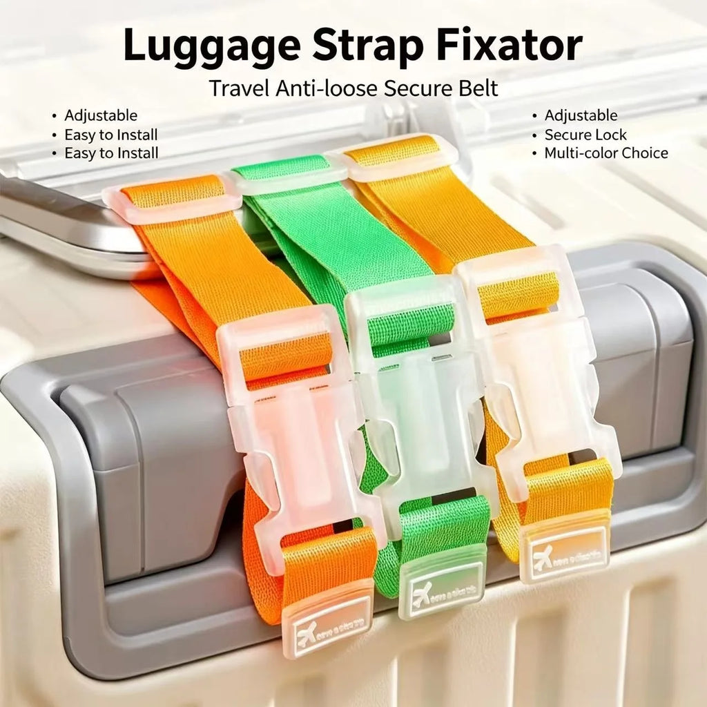 Cross Shape Luggage Fixing Strap Safety Anti Loss Buckle Adjustable Travel Suitcase Packing Hook Tie Belt