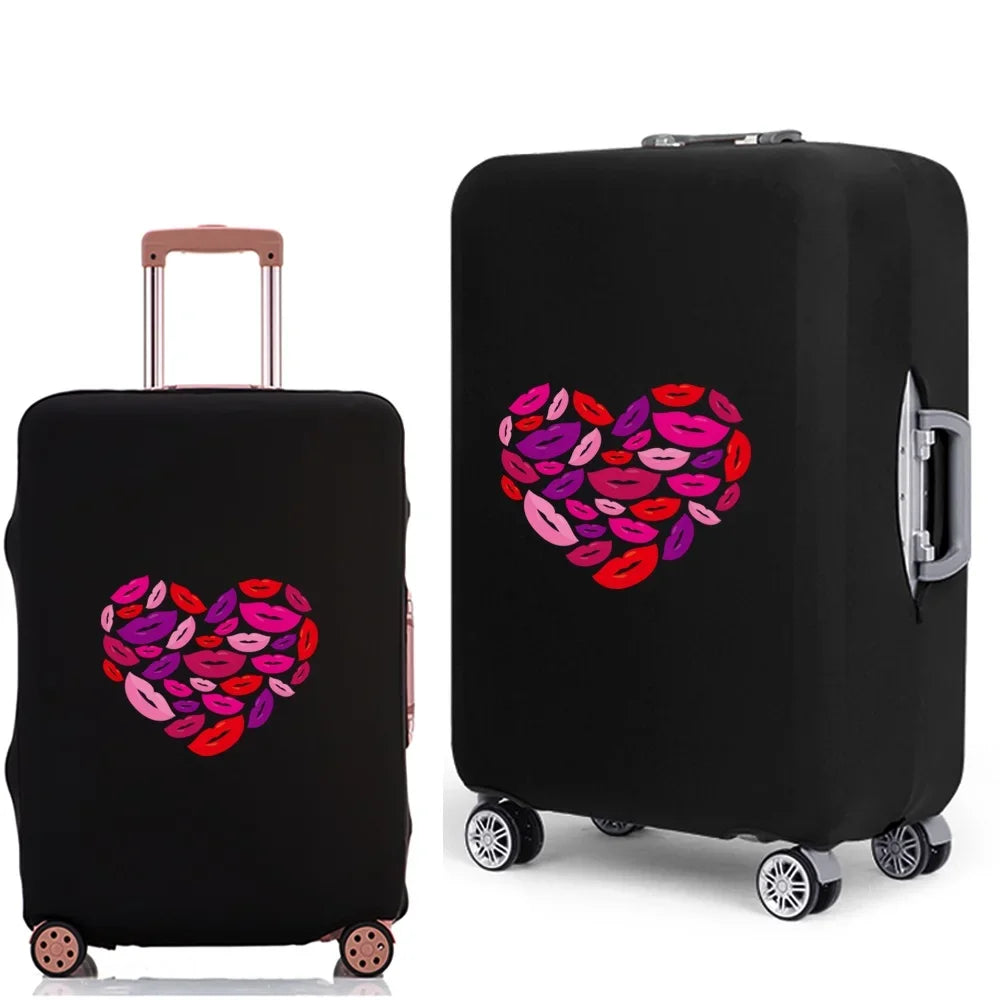 Luggage Protective Cover Thicken Elastic Luggage Dust Case Bag for 18-28 Inch Travel Suitcases Mouth Pattern Travel Accessories