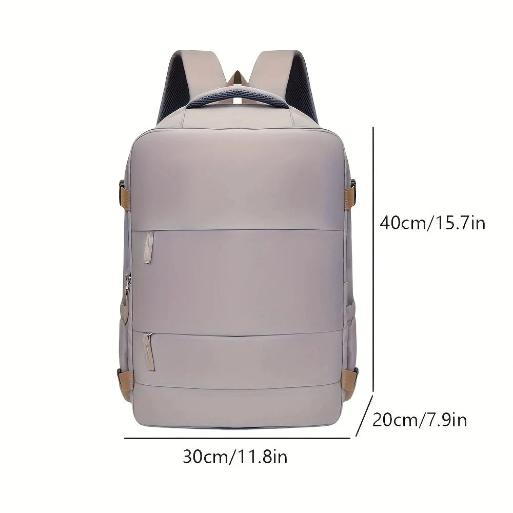 Versatile Carry-On Travel Backpack, 180 °   Expandable Boarding Bag, Laptop Compartment Bag for Business & Leisure Trips