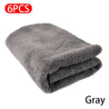 SEAMETAL 1/2/6pcs Car Wash Microfiber Towel Car Cleaning Drying Cloth Soft Edgeless Car Detailing Washing Towel 40X40CM 350GSM