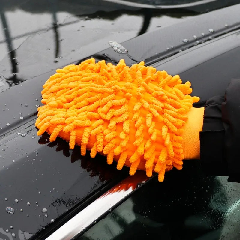 Microfiber Car Wash Gloves Ultra Absorbent Washing Cars Sponge Auto Gloves Scratch Free Microfiber Auto Cleaning Tools 1/3/5pcs