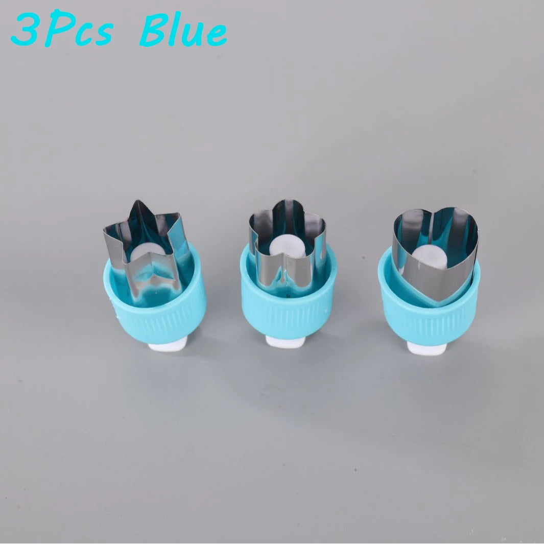 3/5/8Pcs Pressed Fruit Printing Cutting Flower Vegetable Kitchen Embossing Biscuit Cookie Cutting Mold For Kids Lunch Bento Box