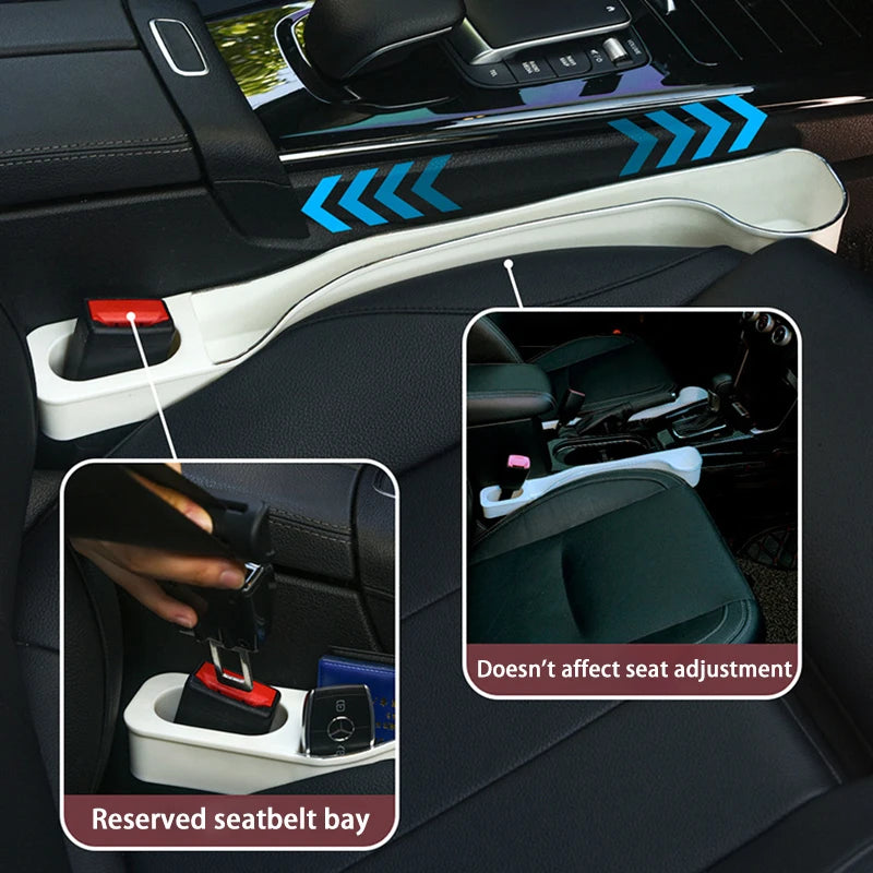 2PCS Car Seat Seam Organizer Large Capacity Leakproof Seam Organizer Universal Car Seat Gap Plug Strip Side Seam Car Gap