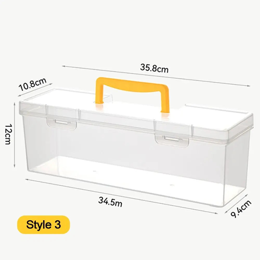 Portable Plastic Hardware Tool Box Transparent Tool Organizer Tool Storage Box Household Toolbox Parts Box