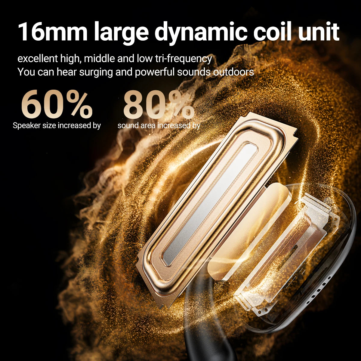 ACEFAST FA005 Open-Ear Wireless Bluetooth 5.4 Earphones ENC Call Noise Reduction Music OWS Earbuds with Ultra Thin Charging Box