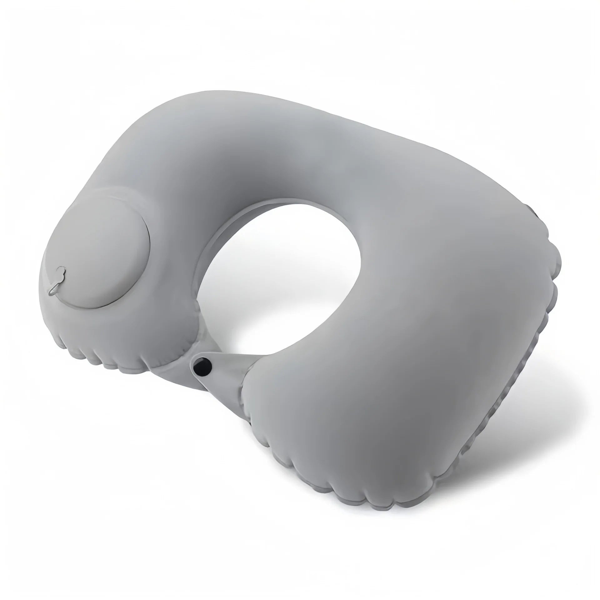 Car Portable Neck Protection U-shaped Compression Inflatable Pillow, Outdoor Nap, Camping, Travel Flocking PVC Airplane Pillow