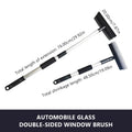 SEAMETAL 1pc Squeegee Car Window Cleaner 2 in 1 Retractable Pole Cleaning Window Brush Glass Squeegee for Car Cleaning Tools