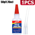 50g Plastic 502 Super Glue Extra Strong Plastic Professional Adhesive Quick Fix for Toy Plastic Items Transparent Cyanoacrylate Glue Fast Drying Odorless Long Lasting Bonding 1-3PCS.