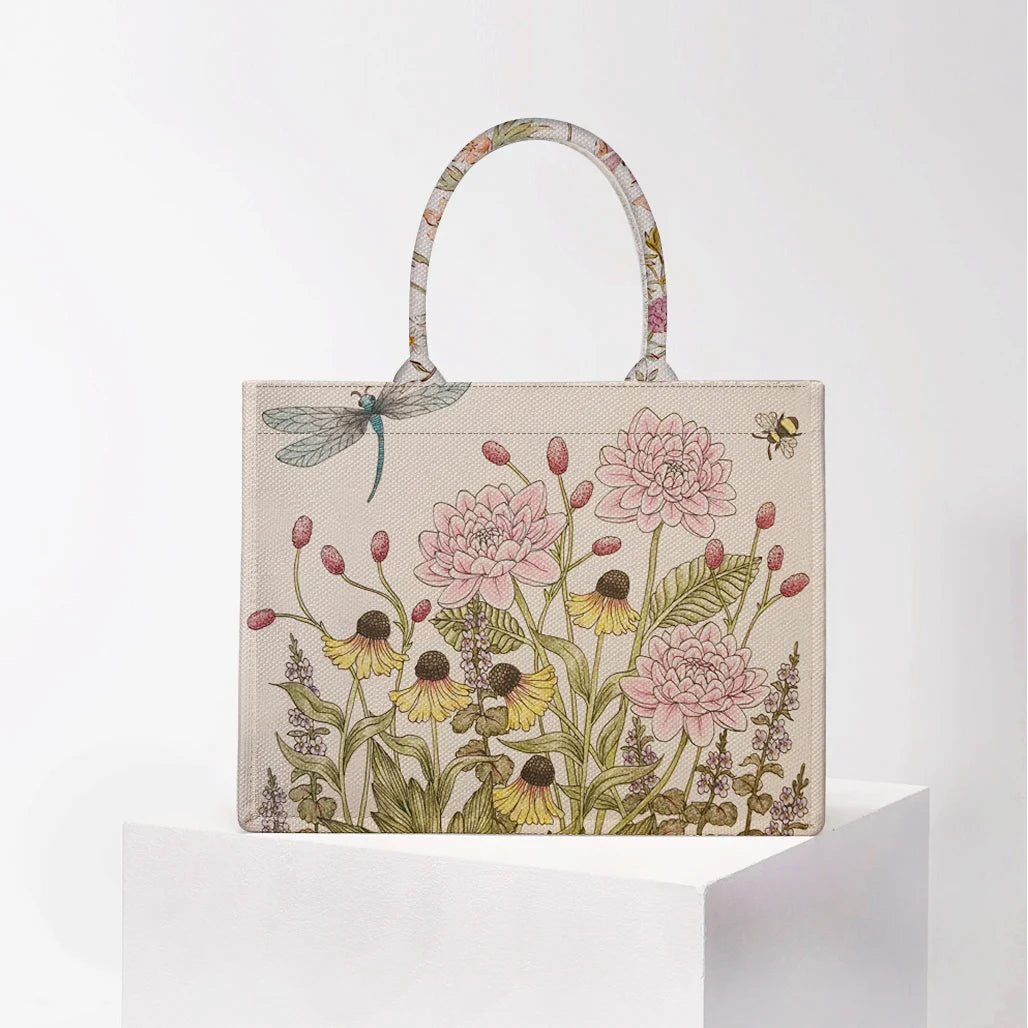 2026 New Personalized Custom Women's Tote Bag, Canvas Printed Handbag, Large Capacity Beach Bag