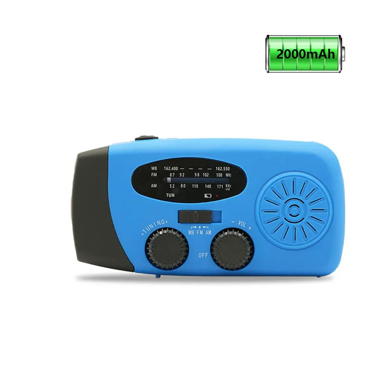 Multifunctional Portable Hand Crank Power Generation Emergency Radio Solar Disaster Prevention FM AM WB NOAA Power Bank