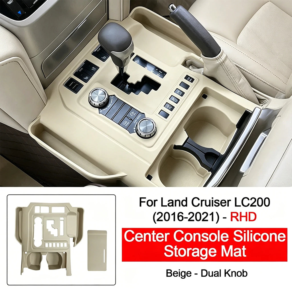 For 2008-2021 Land Cruiser Lc200, Central Control Silicone Mat, Central Control Dust-Proof Mat, Silicone Storage Mat, Car Interior Protection Accessories