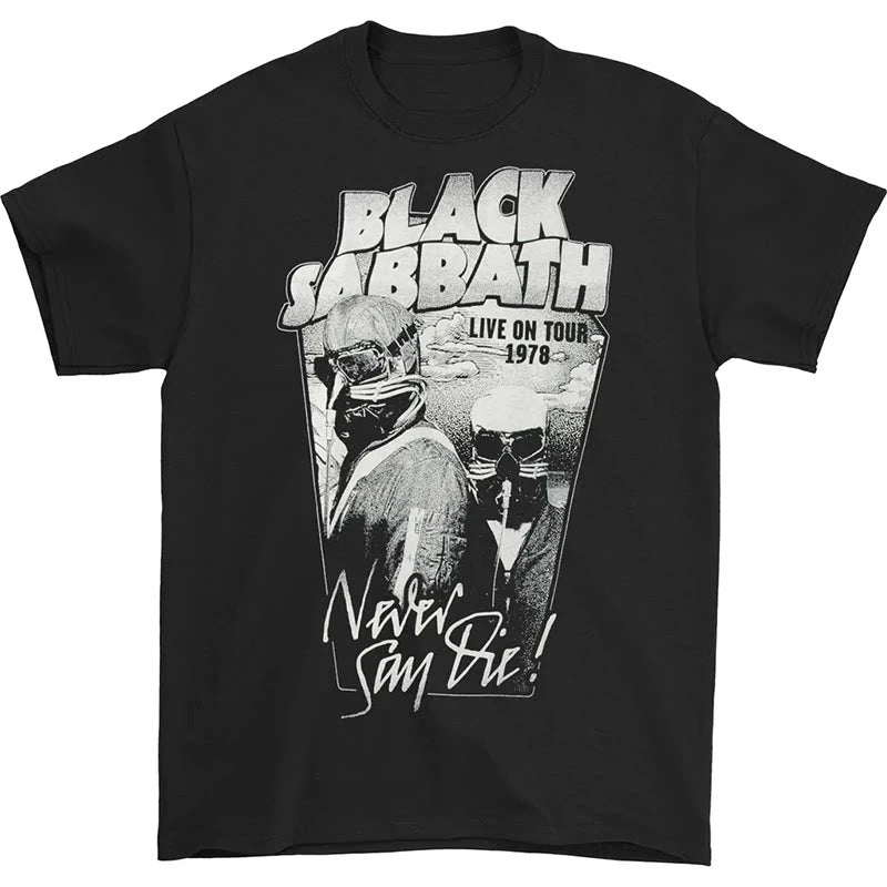 Black Sabbath Band Photo Casual T-shirt Men's and Women's Luxury Band Brand Top 2026 New
