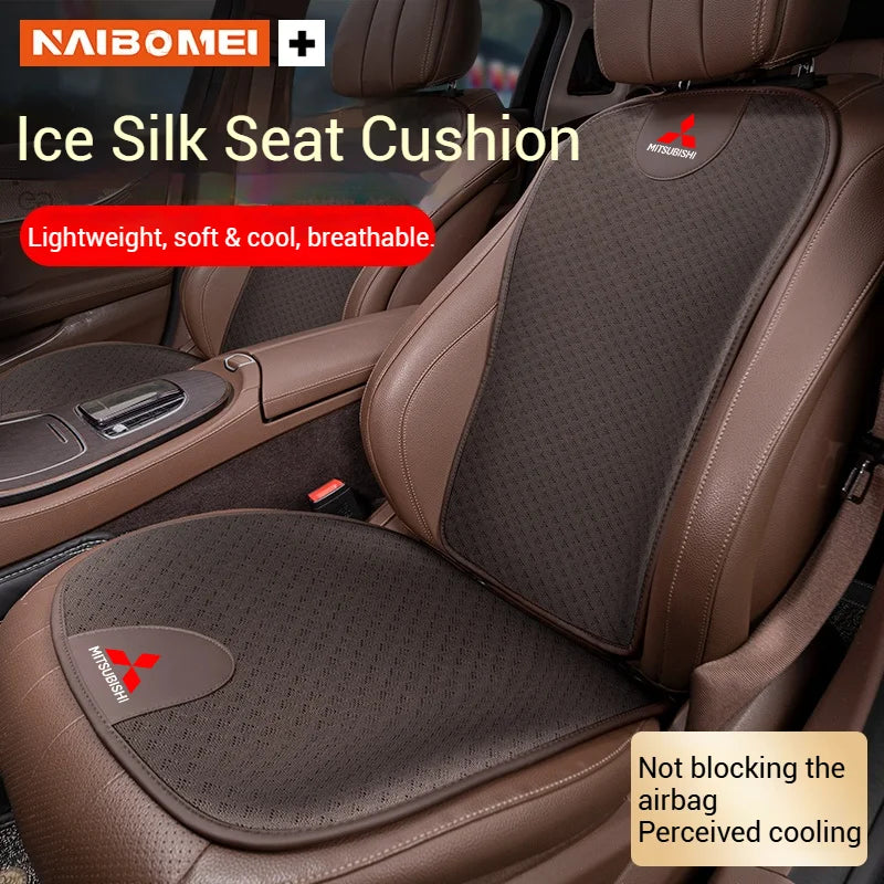 For Mitsubishi Outlander Triton Colt Lancer EX Evolution X Pajero L200 ASX Car Seat Cushion Ice Silk Breathable Car Seat Cover