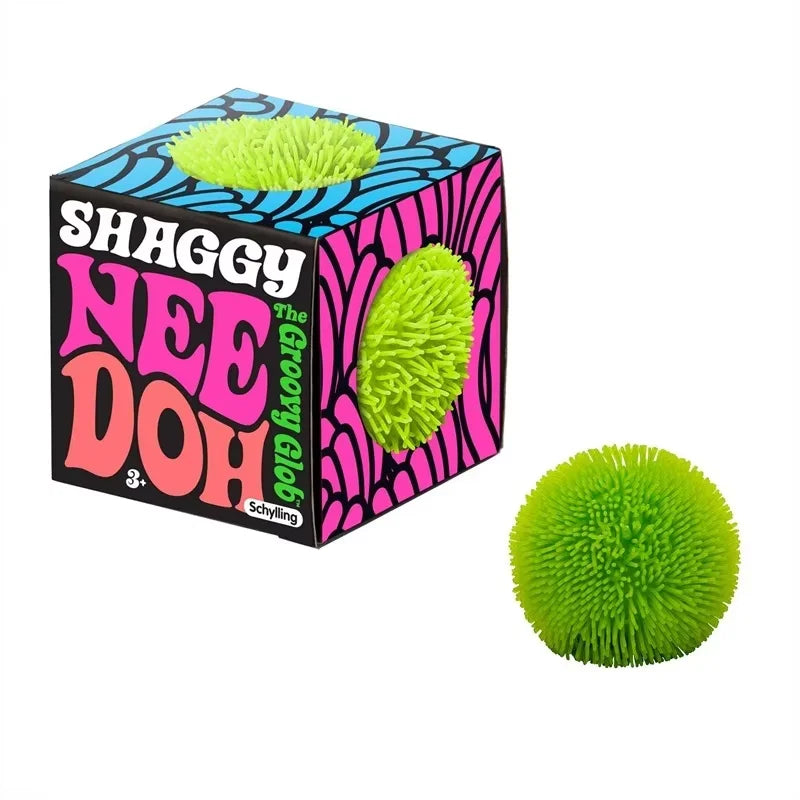 Teenie Needoh Fuzz Ball 3 Pack Mini Spiky Squeeze Toy Soft Burr Non-toxic Maltose Anxiety Relief Heal ADHD Sensory Calming Toy