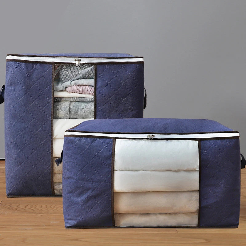 1pc blanket quilt storage bag, dust bag, clothing and miscellaneous items zipper bag with handle