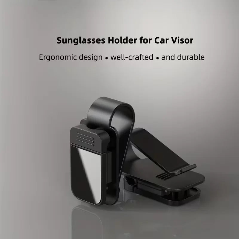 Car Sun Visor Sunglasses Clip Holder Stable Eyeglasses Hanger Card Ticket Organizer Interior Storage Clip Car Decor Accessories