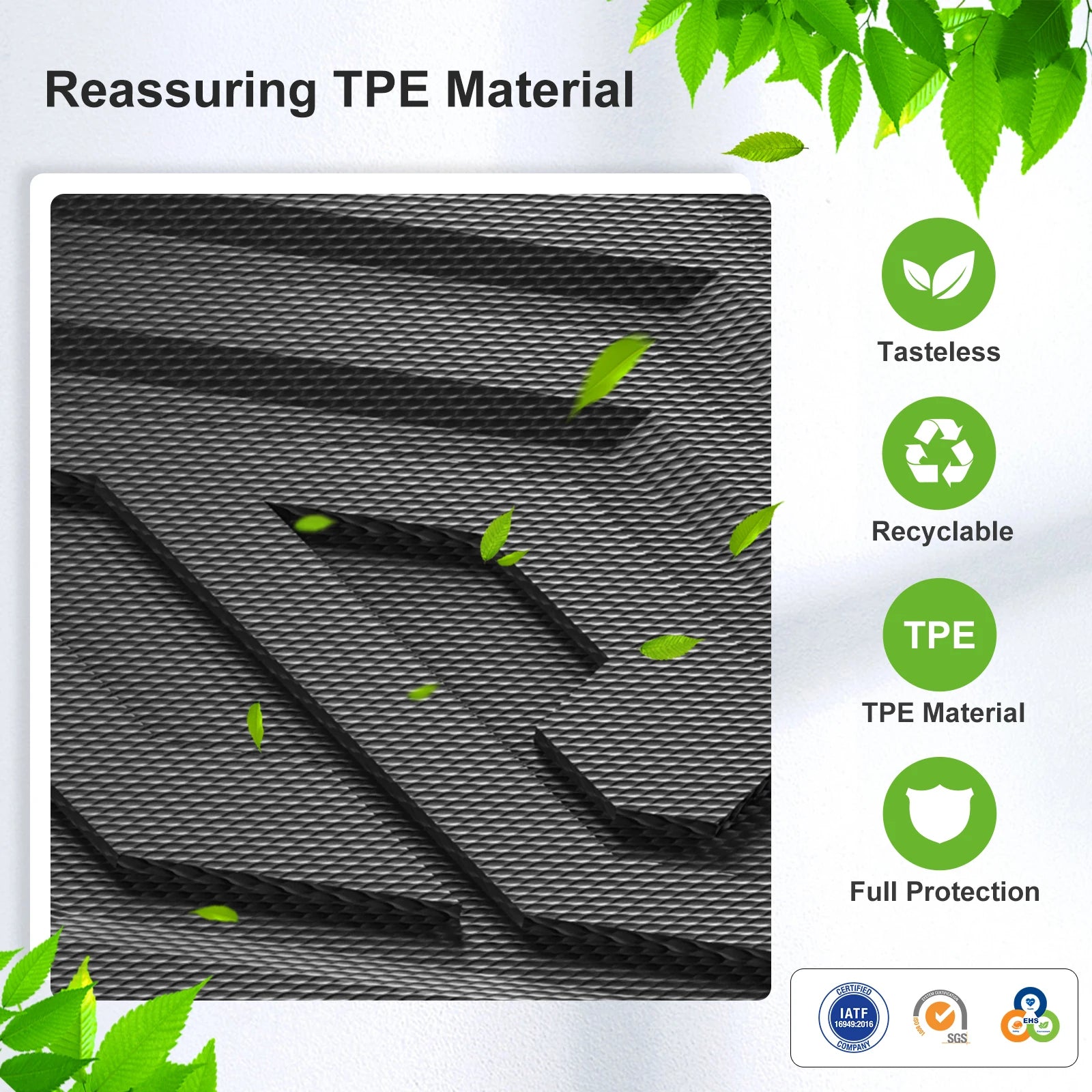 LUCKEASY for Leapmotor C10 2024-2025 Car Floor Mats Cargo Liner Accessories Foot Pad Protective Mat Only Fit Right Rudder