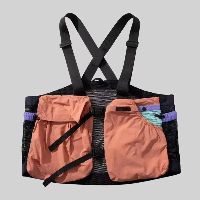 Lightweight Running Hydration Vest Breathable Mesh Oxford Cloth Waterproof Multi-Pocket for Cycling Marathon Outdoor Sports