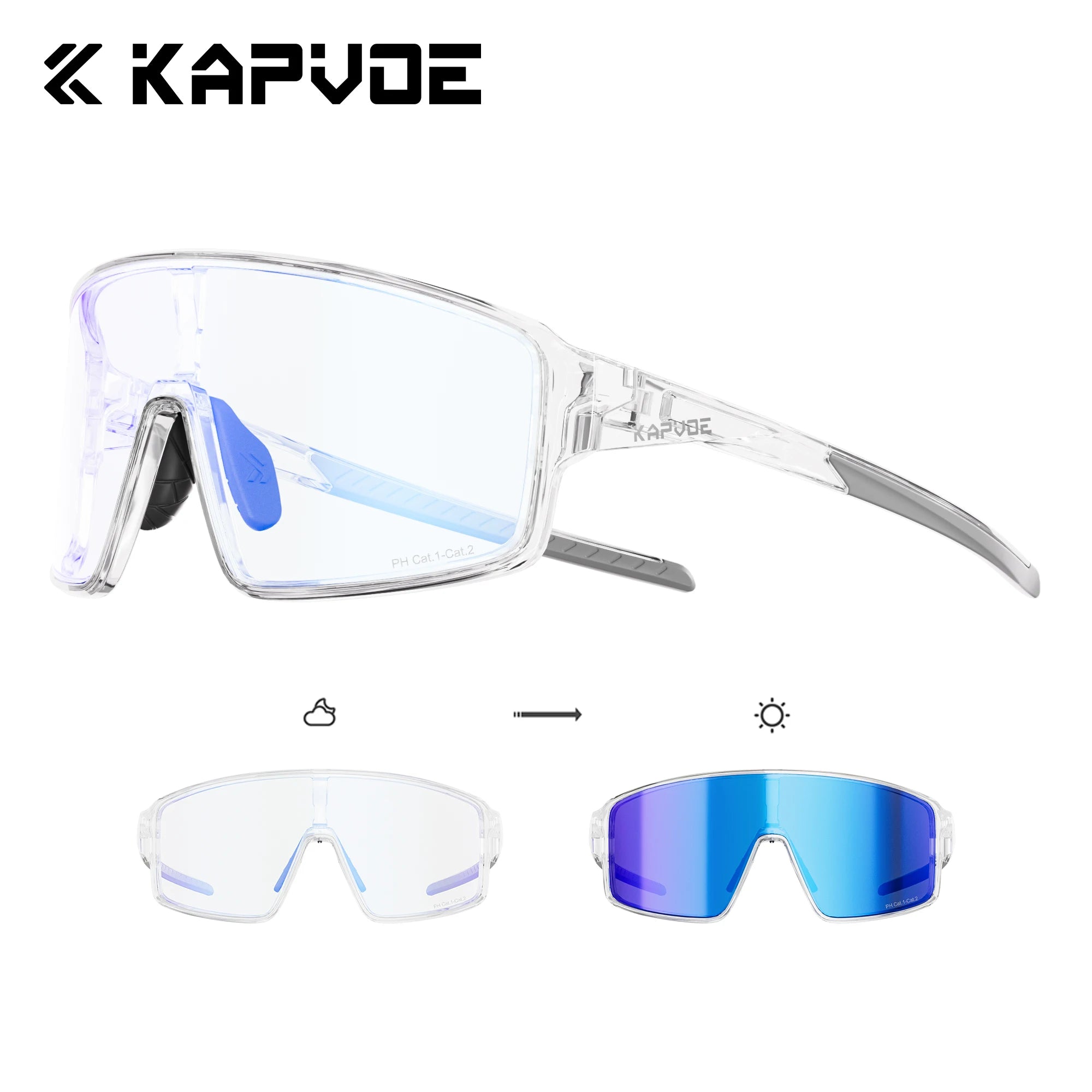KAPVOE New Hiking Eyewear Cycling Sunglasses Men UV400 Sports MTB Outdoor Goggles Bicycle UV400 Women Running Windproof Glasses