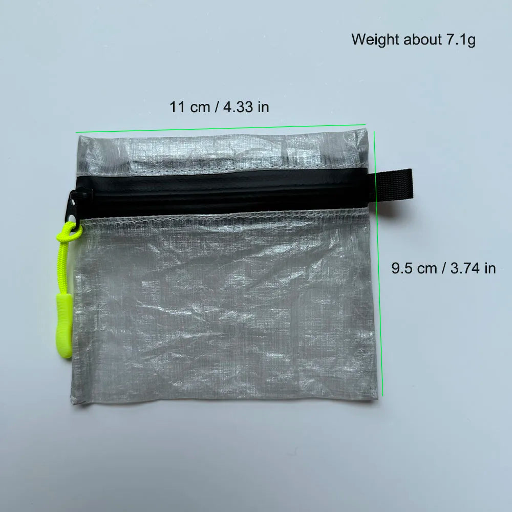 DCF Mini Storage Bag Ultralight YKK Zipper Pouch Coin Wallet Outdoor Camping Hiking Waterproof Orgainizer Sack For Earphone