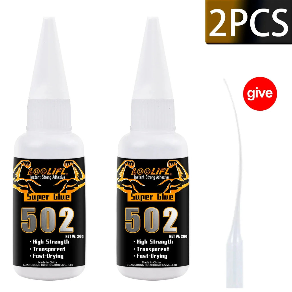502 Metal Glue, Super Strong Shoe Glue, Strong Adhesive, Waterproof/Transparent/Emergency Repair, All-Purpose Glue for Bonding Metal/Plastic/Glass/Ceramic/Rubber/Wood//Pp/Abs/Pe Materials