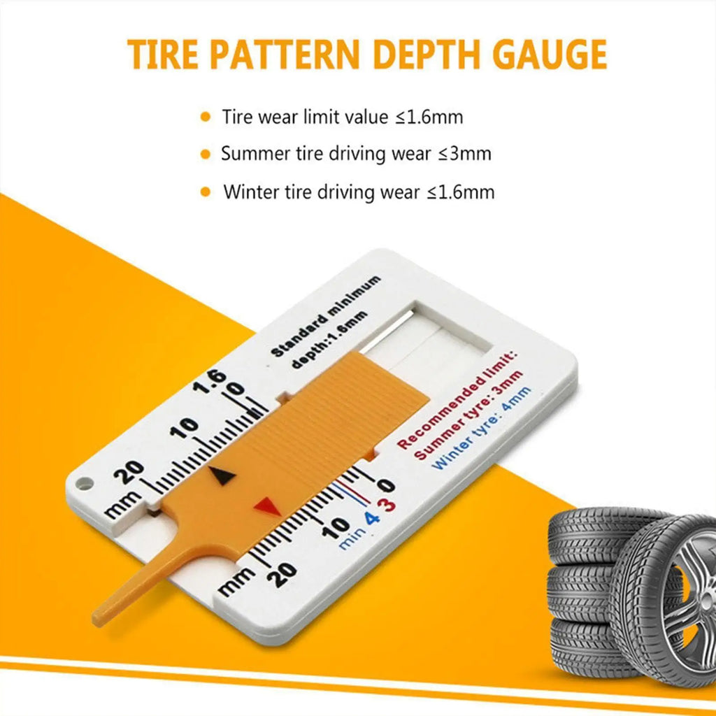 Car Wheel Tire Depth Gauge Tire Tread Depth Measuring Tool 0-20 Mm Tyre Tread Checker Portable Tire Depth Accurate Measurement
