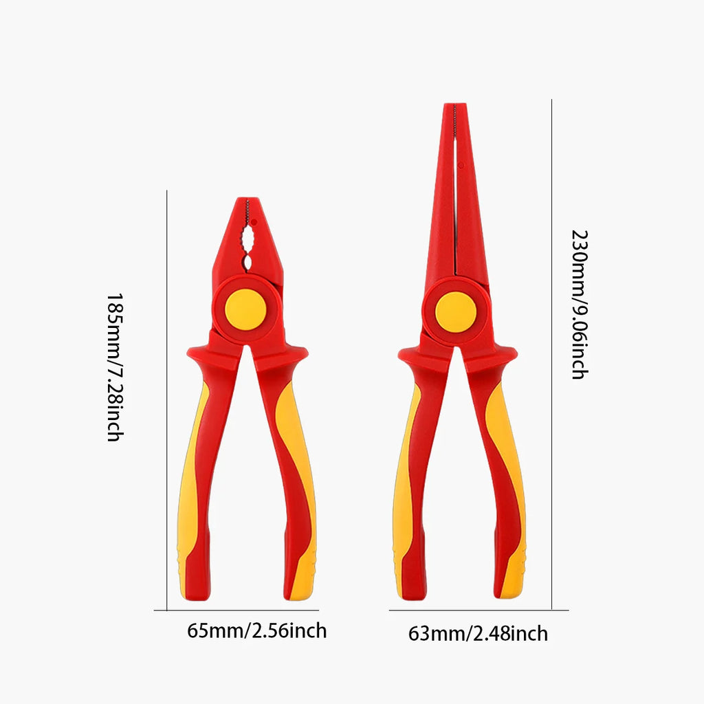 Multifunctional VDE 1000V Insulated Wire Pliers Electrical Special Plastic Needle-nose Pliers for High Voltage Work