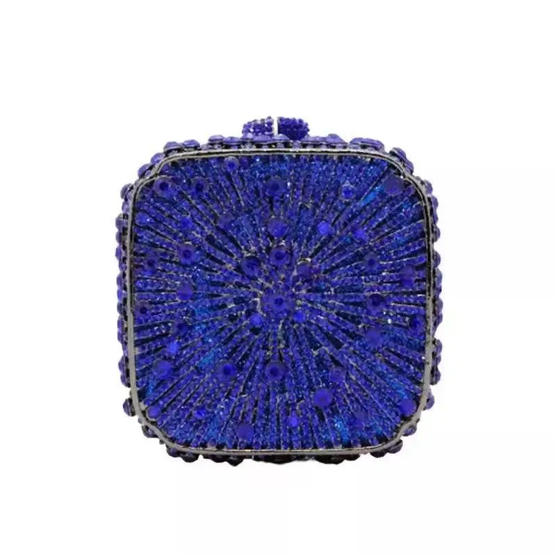 Crystal Rhinestones Diamond Evening Bag Glitter Mini Box Luxury Designer Fashion Clutch Purse For Wedding Party Women Handbag