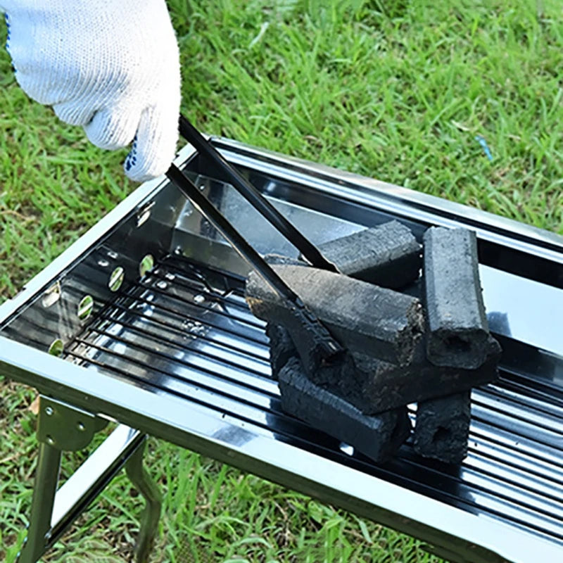 Barbecue Charcoal Tong Metal Handle Grill Food Clip Outdoor Camping Cooking Tool
