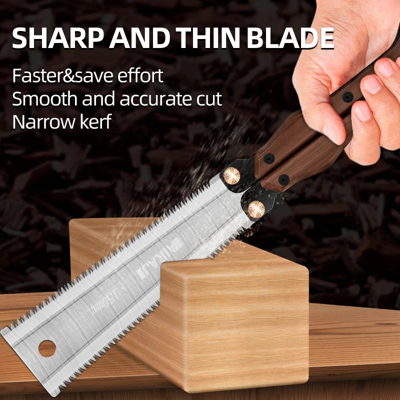 AIRAJ Folding Saw SK5 Steel Pocket Garden Saw Japanese Saw, Flush Cut Trim Saw For Woodworking