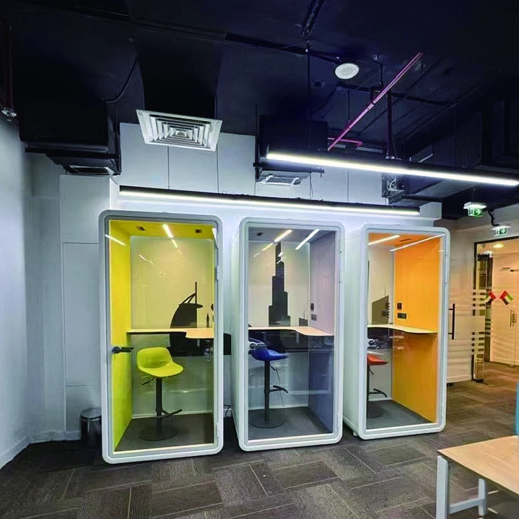 Telephone Booth Office Pod Acoustic Cabin Mobile soundproof room Meeting Pod Silent Booth for Workplace Privacy Area