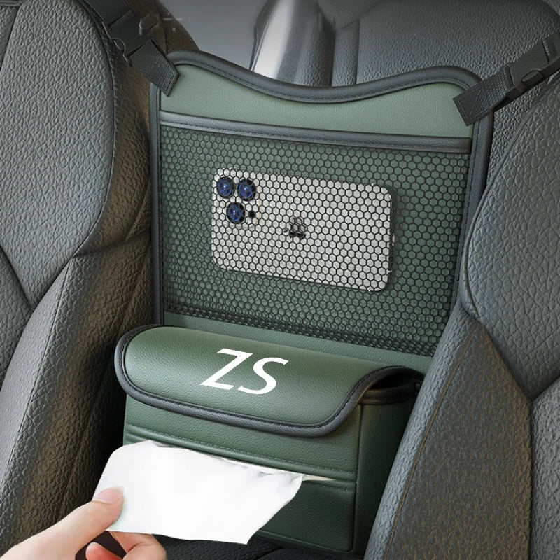 Car Organizer For MG ZS Seat Storage Box Car Hanging Storage Bag Tissue Box Car Stowing Tidying Storage Pocket