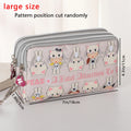 Fashionable clutch for women, long 3-zipper large-capacity wallet, multi-functional mobile phone bag, coin purse