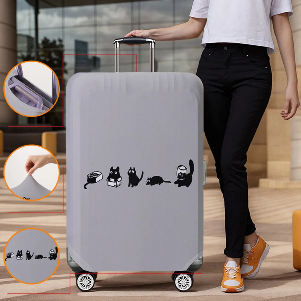 Luggage Cover Protector Elastic Waterproof Dustproof For 18-32 Inch Suitcase Travel Accessories