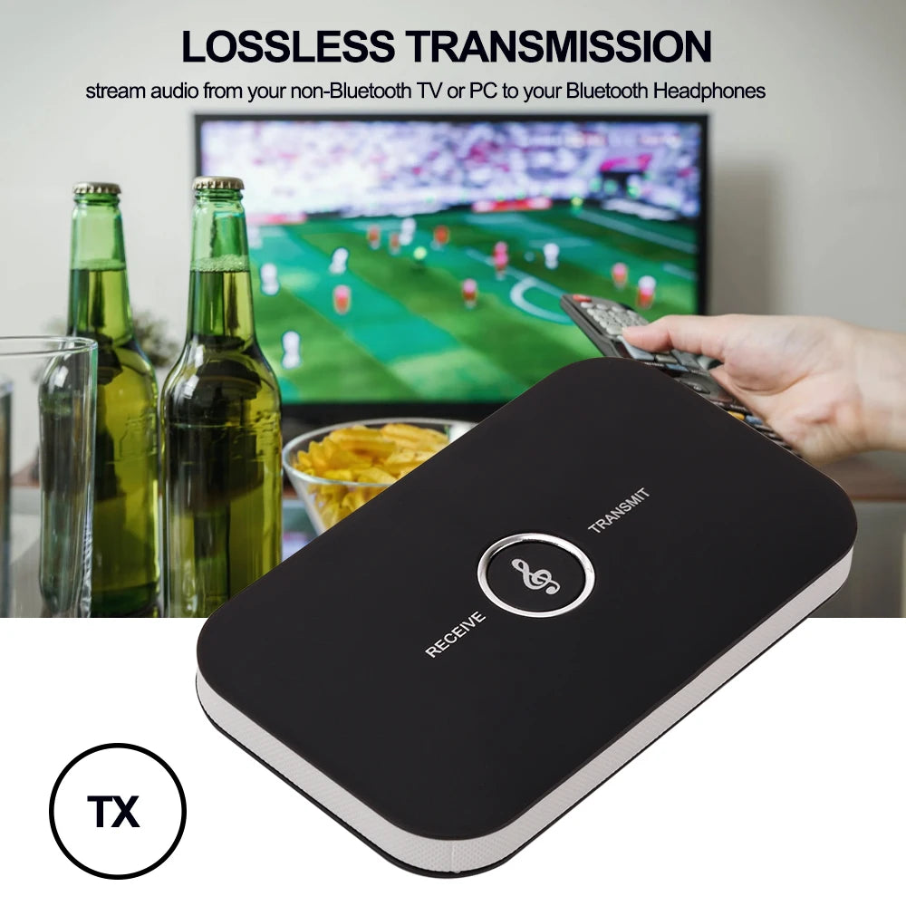 B6 Bluetooth-Compatible Transmitter Receiver Wireless Audio Adapter For PC TV Headphone Car With 3.5mm AUX Music Receiver Sender