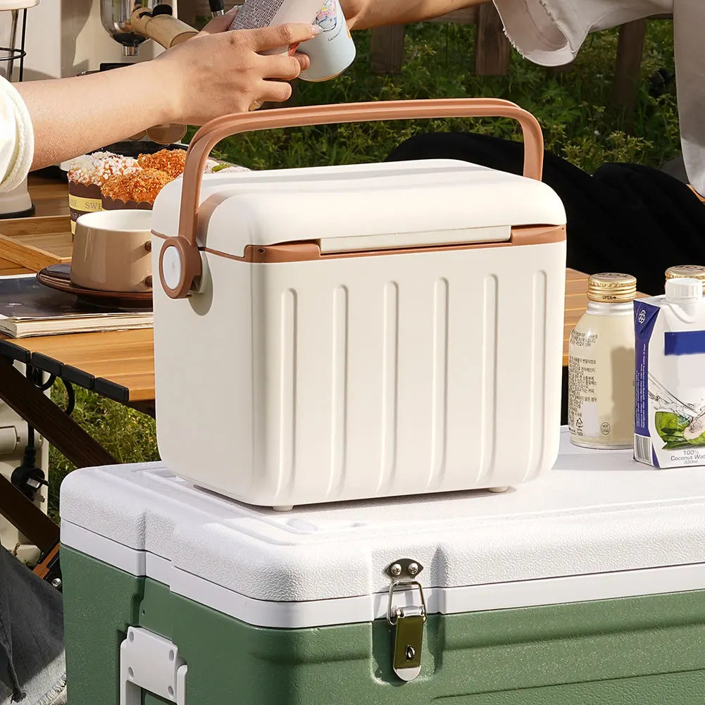 6L Camping Cooler Box Insulated Ice Chest Portable Ice Bucket Outdoor Hard Cooler for Camping Beach Picnic