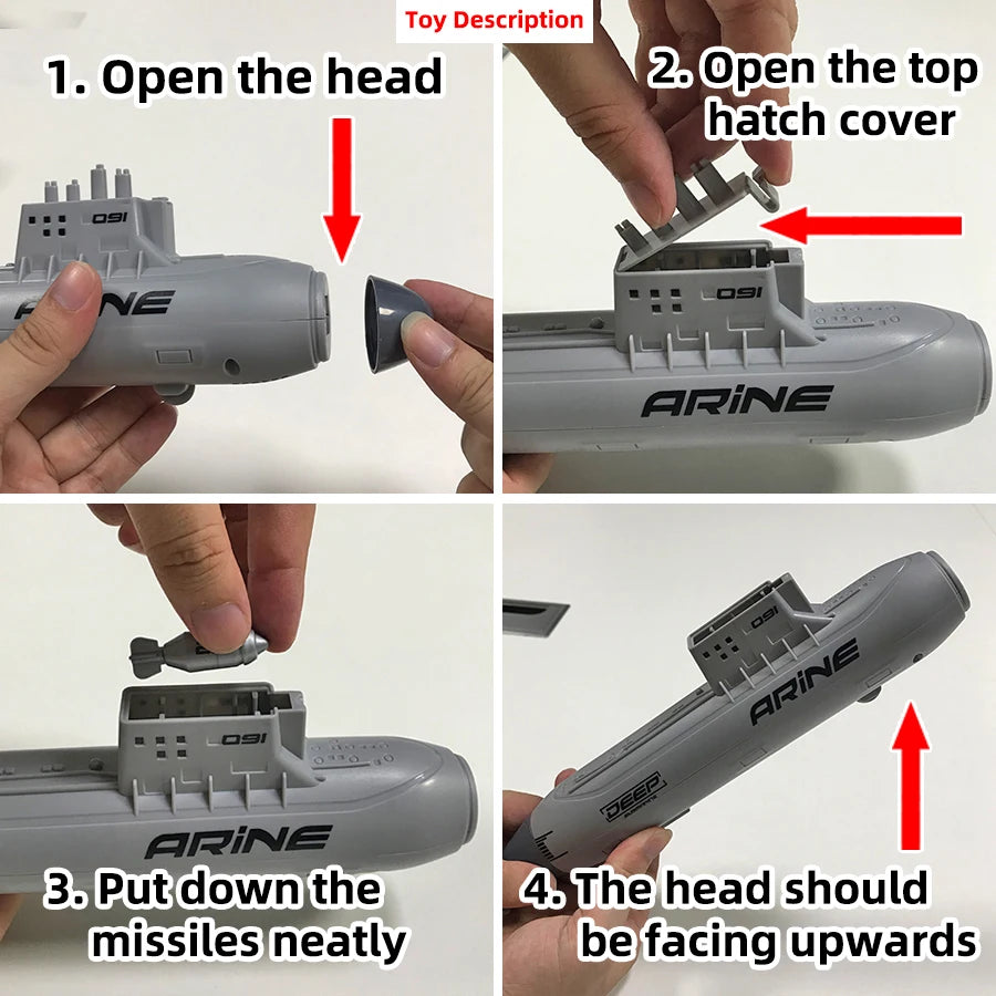 Children's aircraft carrier model, nuclear submarine launcher toy, 6pcs airplane toy fighter jet