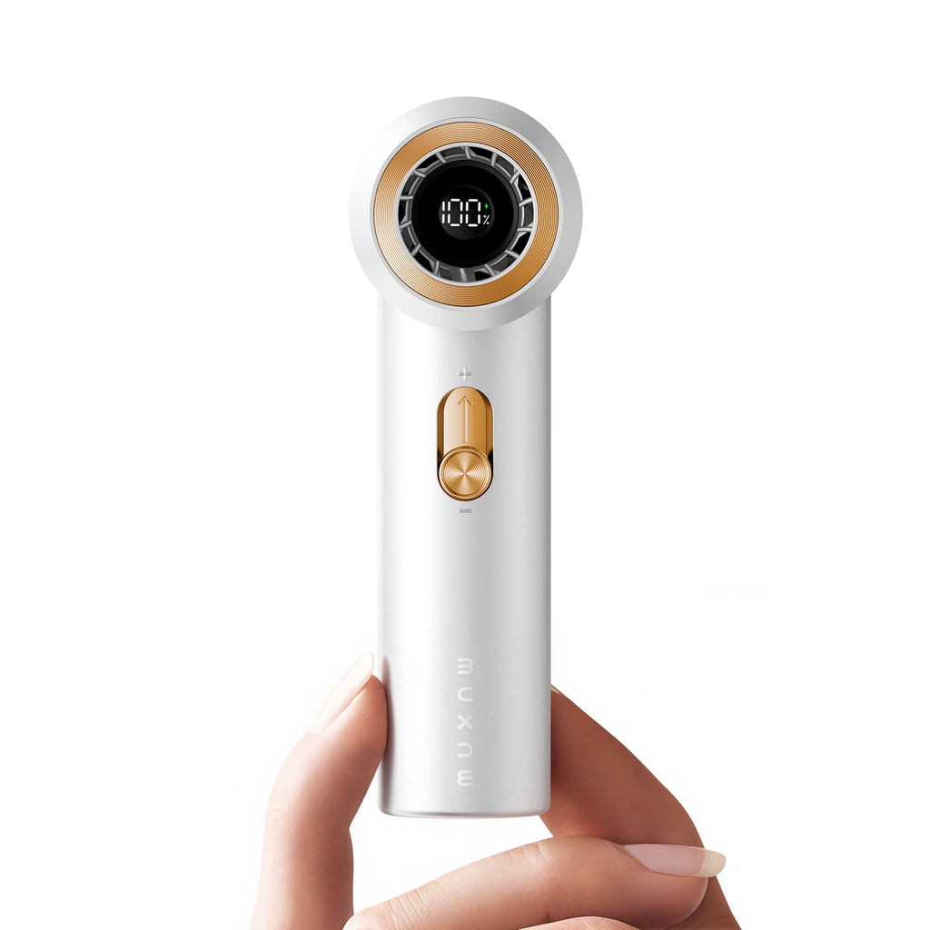 MUXNW 4000mAh Portable Fan 13000RPM USB-C Rechargeable 100-Level Digital Display for Travel Home Office