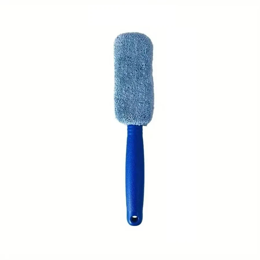 Car Wheel Wash Brush Portable Microfiber Tire Rim with Plastic Handle Auto Trunk Motorcycle Detailing Cleaning Accessories Tool