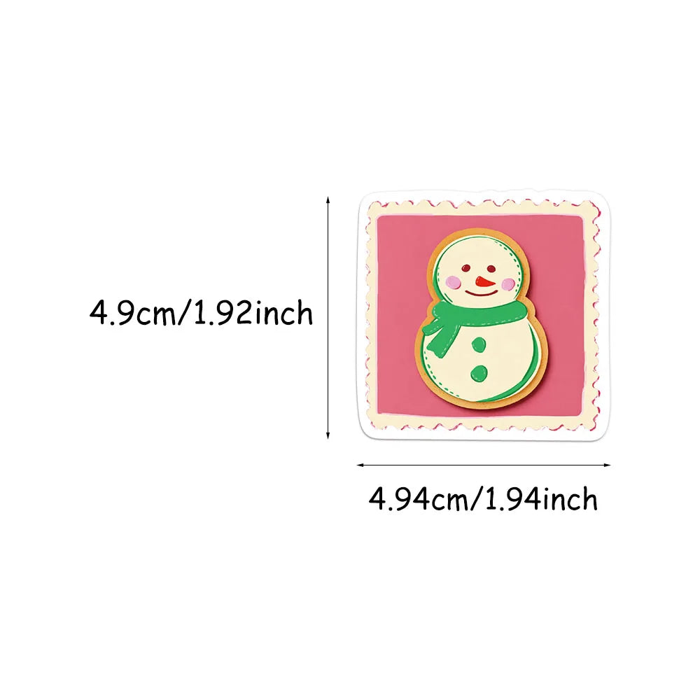 50PCS Stamp Christmas Series Sticker Set DIY Phone Case Laptop Guitar Computer Decoration Waterproof Stickers