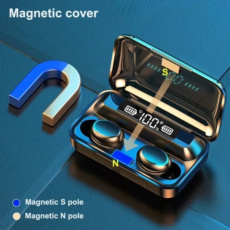 New Bluetooth Headphones 9D Stereo High Bass Sport Earphones Handfree Touch Control Tws Wireless Earbuds Headset